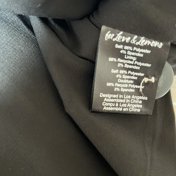 For Love and Lemons Kym Crop Blazer Grey Plaid NWT - Picture 13 of 13